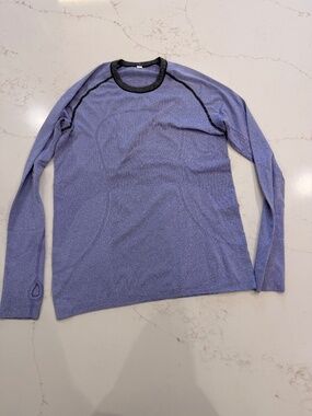 Purple Seamless Long Sleeve Thumbhole Athletic Top Women’s Large